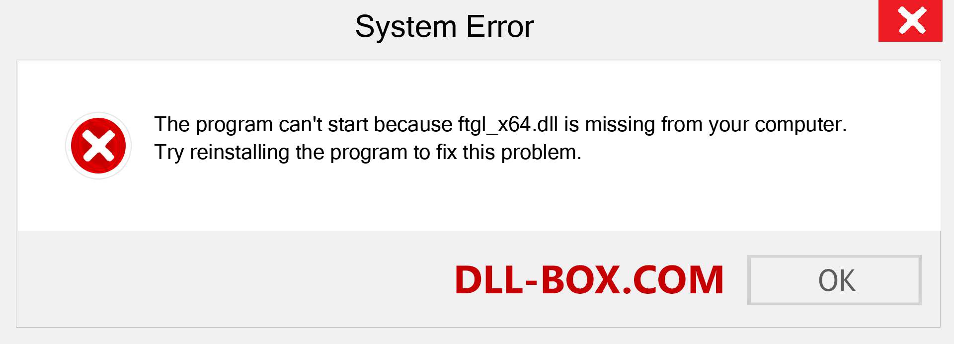  ftgl_x64.dll file is missing?. Download for Windows 7, 8, 10 - Fix  ftgl_x64 dll Missing Error on Windows, photos, images
